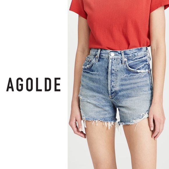 Agolde Pants - NWT AGOLDE dee super high rise denim shorts size 28